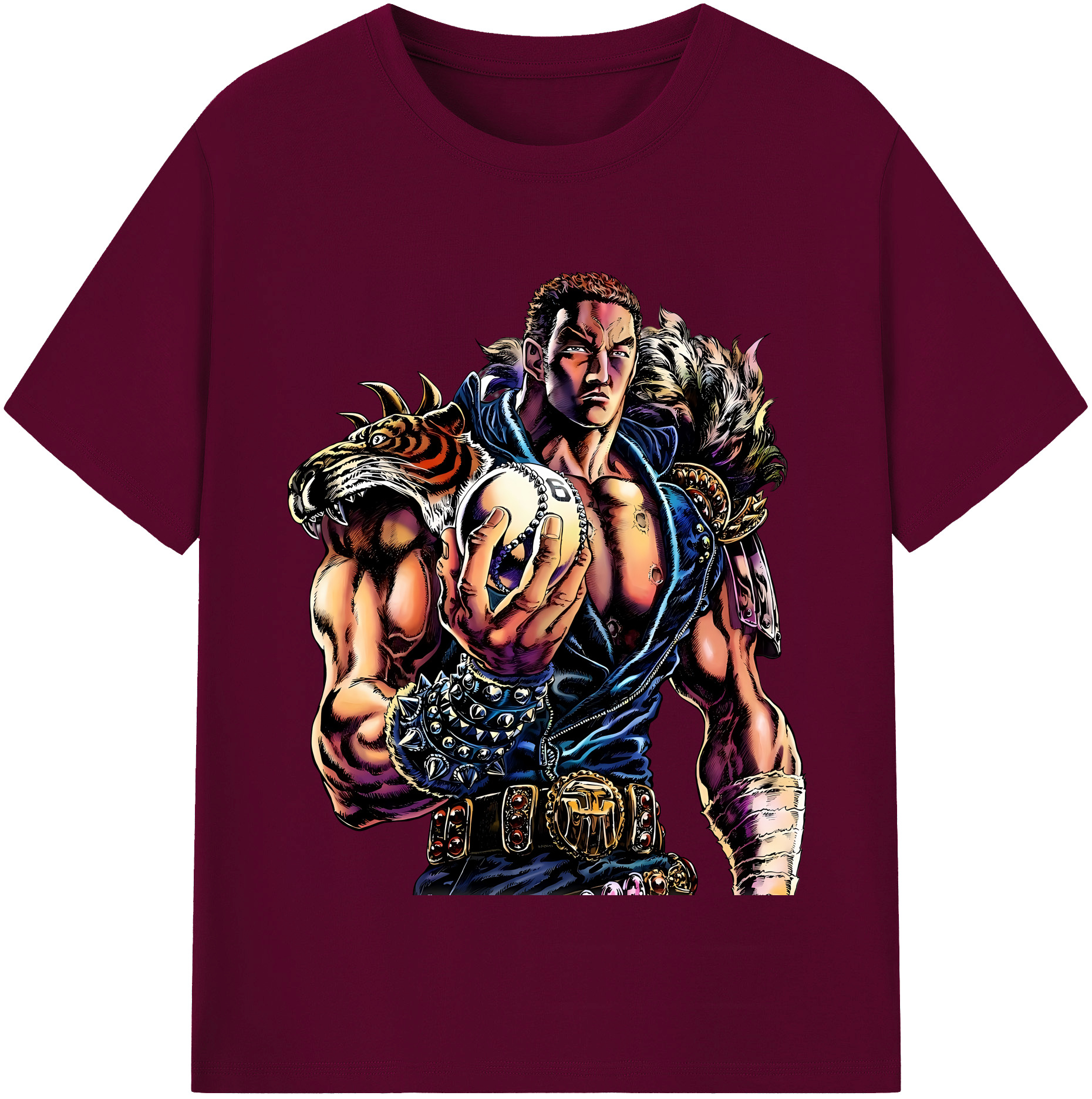 （画像用） 北斗の拳 Fist of the North Star レディースカジュアルプリントTシャツ（綿100％）